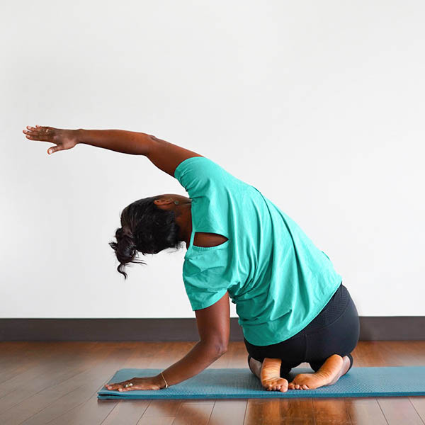 womans back hero pose